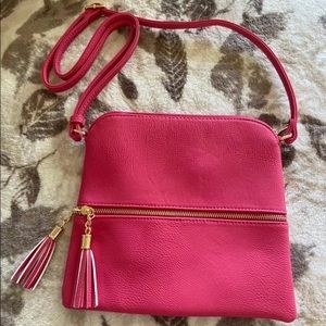 Pink crossbody bag
